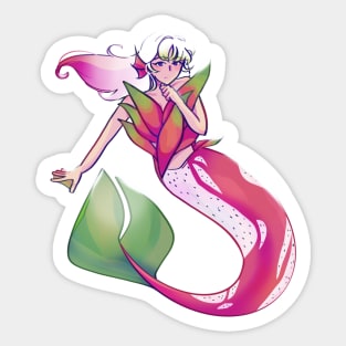 Dragon Fruit Mermaid Sticker